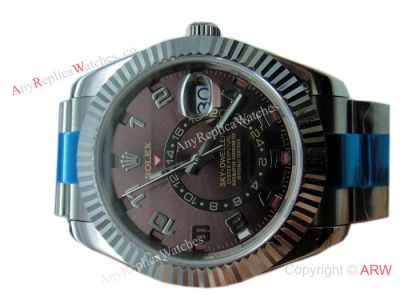 Rolex SKY-DWELLER Best Copy Brown Face 42mm / Swiss Grade Case